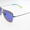 Mauijim Occhiali sole NAAUAO B675-17B - Occhiali da sole uomo/unisex in stile aviator, con montatura in monel argento lucido, lenti polarizzate MauiPure® “Blue Hawaii”, misura 58‑16‑145 mm; perfetti per protezione solare elevata e un look sofisticato.