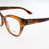 Miu Miu Montature vista donna 05XV VISTA 0MU 05XV 54  11Q1O1 140-54-19 - Montatura da vista donna Miu Miu MU 05XV 11Q1O1 in acetato tabacco striato, misura 54‑19‑140 mm, design oversize squadrato elegante e contemporaneo.