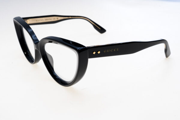 Gucci Montature vista donna GG1530O 30014810001 145-52-17 - Montatura da vista donna Gucci GG1530O 30014810001 in acetato riciclato full‑rim stile cat‑eye, misura 52‑17‑145 mm, design elegante e sostenibile per un look distintivo.